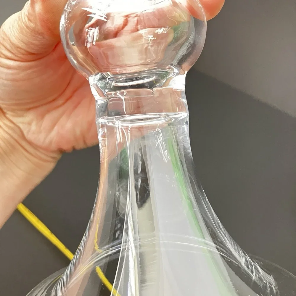 VTG Clear Glass Apothecary Jar Covered Compote Pedestal Candy Dish Finial Footed